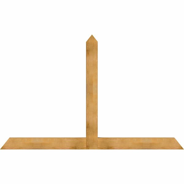Ekena Millwork Portland Rough Sawn Timber Gable Bracket, Western Red Cedar, 96"W x 60"H x 4"D x 6"F, 15/12 Pitch GBW096X60X0406POR00RWR - main